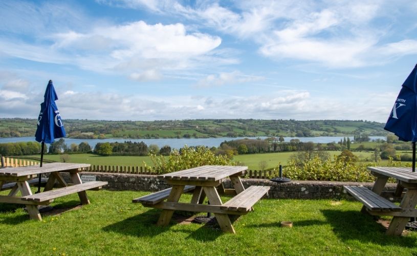 The New Inn beer garden